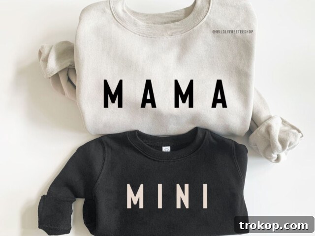 55 Gifts for Mom That Are Always in Season 43 Matching Mama and Mini Sweatshirts, Mama Sweatshirt, Mother Daughter Shirts, Best Gifts for Moms, Matching Mommy and Me Sweaters, Toddler