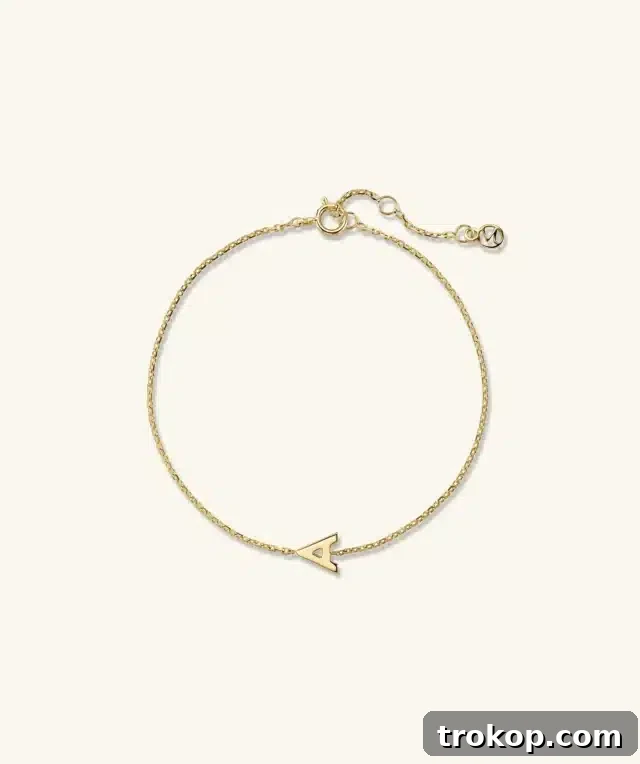 55 Gifts for Mom That Are Always in Season 46 Mejuri Letter Bracelet for gifts for moms