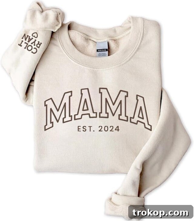 55 Gifts for Mom That Are Always in Season 47 Embroidered Mama Sweatshirt