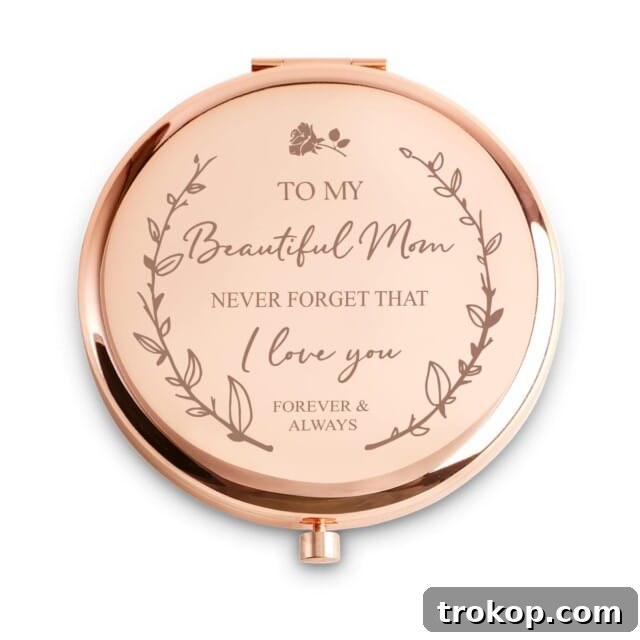 55 Gifts for Mom That Are Always in Season 50 Mom Gifts from Daughter Son, Personalized Compact Mirror, Sentimental Mothers Day Birthday Gifts for Mom Mother Parents