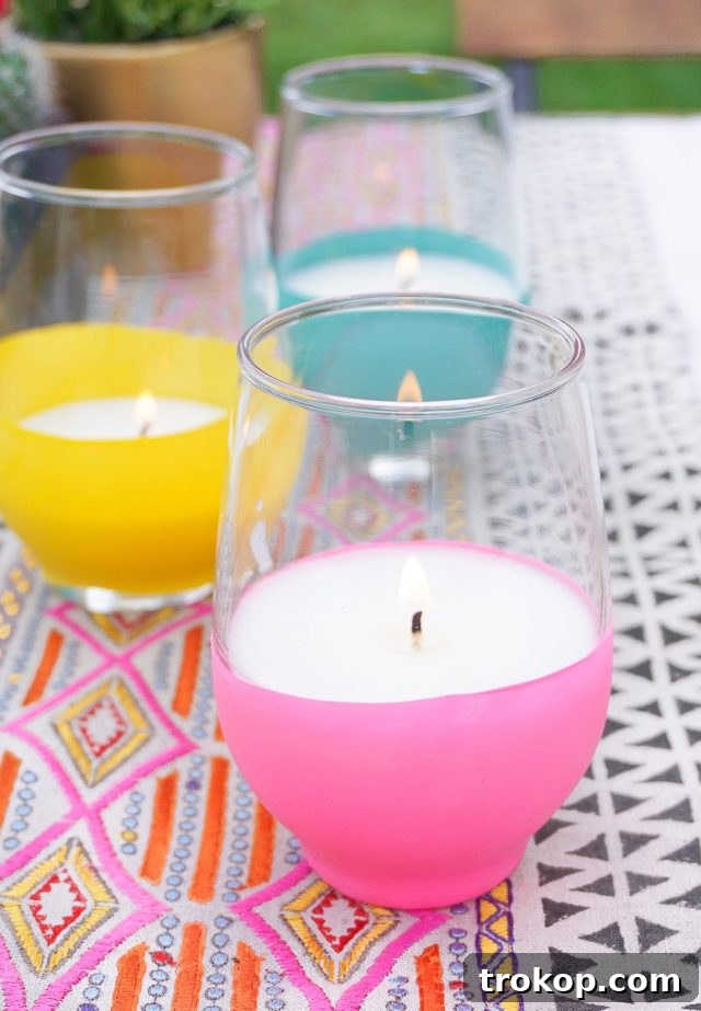 DIY BALLOON DIPPED CITRONELLA CANDLES - sugar and cloth
