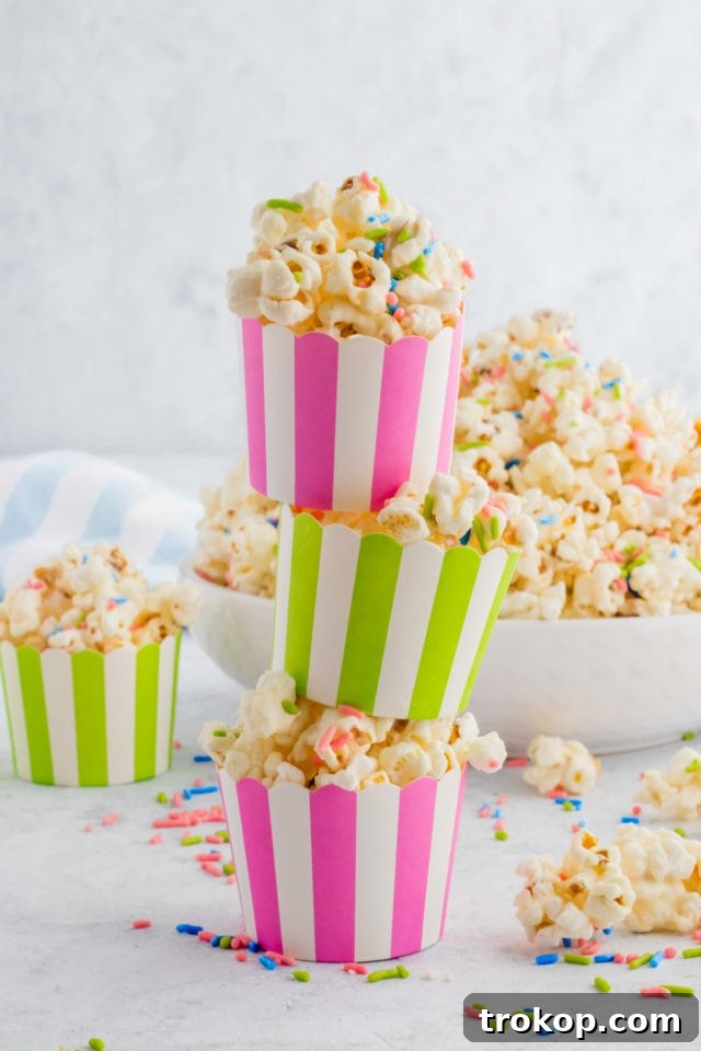 White Chocolate Funfetti Popcorn Recipe