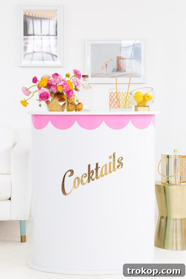 A retro DIY portable cocktail bar for entertaining this Summer! - sugar and cloth