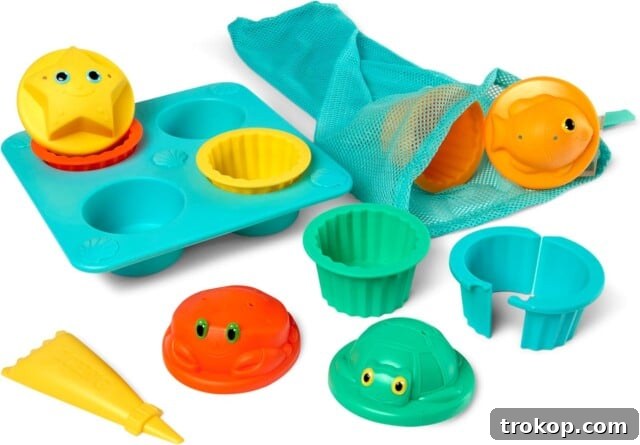 37 Must Have Beach Toys for Endless Vacation Entertainment 15 Melissa & Doug Sunny Patch Seaside Sidekicks Sand Cupcake Play Set - Toddler Beach Toys, Outdoor Toys For Sandbox