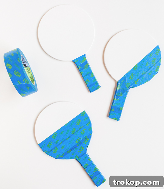 Stylish Color Block Trivet Project 7 Taping for the first color block