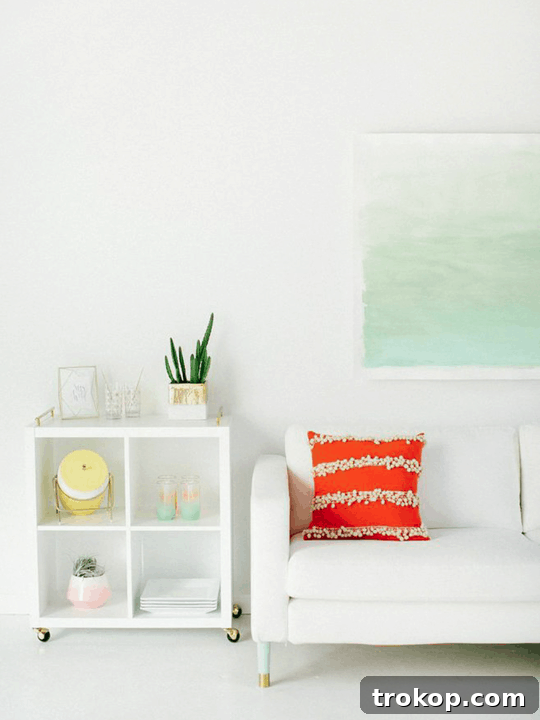 Sugar & Cloth Studio with DIY Ikea Hack Bar Cart