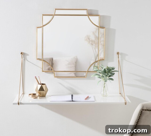 Decorative Wall Mirrors So Stunning, You'll Wonder Where They've Been All Your Life 10 Kate and Laurel Minuette Glam Square Wall Mirror, ideal for boho-inspired decor