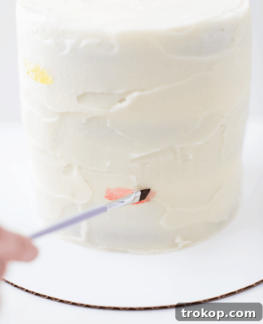 how to paint on cake
