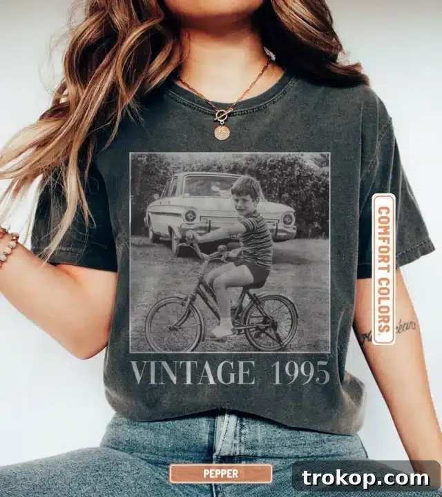 Personalized 30th Birthday Vintage T-Shirt with custom photo