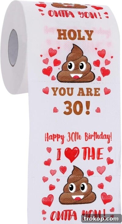 Happy Prank Toilet Paper - 30th Birthday Decorations