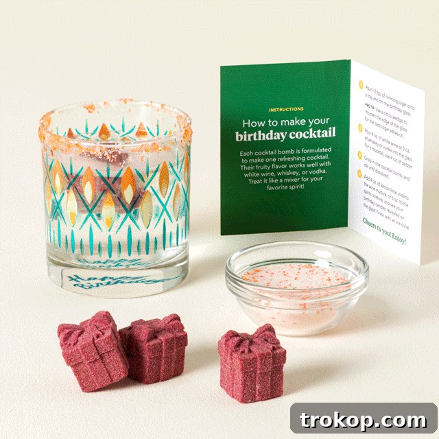 Sip Sip Hooray! Birthday Gift Set, a festive cocktail kit