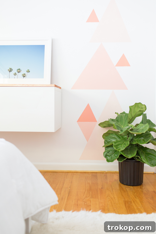 DIY Geometric Accent Wall: A Modern and Colorful Room Makeover