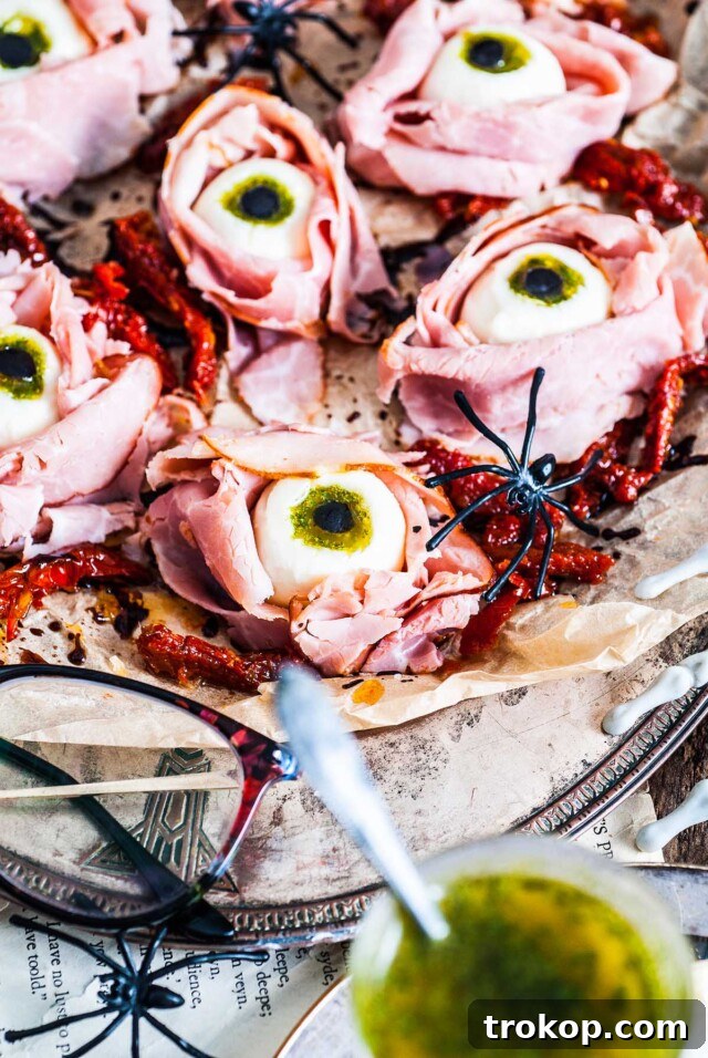 Ghoulishly Good Halloween Party Bites 18 Halloween Antipasto Eyeballs Appetizer
