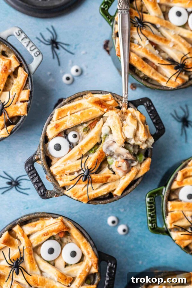 Ghoulishly Good Halloween Party Bites 37 Mummy Chicken Pot Pies Recipe