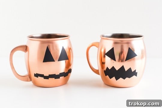 Spookify Your Glasses with Pumpkin Decals 6 Halloween glassware decals close-up