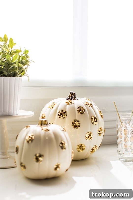 Sparkling Polka Dot Pumpkin Craft 6 Inspiration for displaying sequin polka dot pumpkins