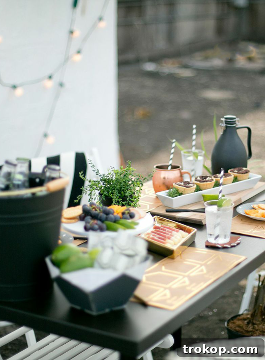 Score Big: Football Brownies and Smokey Bottom Cocktail for Your Football Bash 8 a DIY rooftop football watch party | sugarandcloth.com