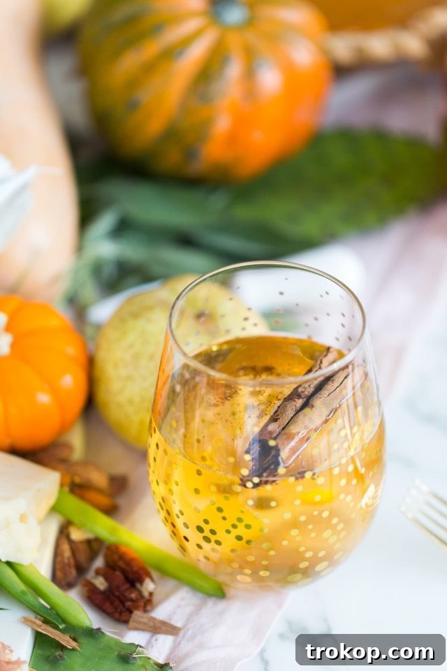 Holiday Cheer: Thanksgiving Cocktails to Toast the Season 6 photo of a sparkling pumpkin cider recipe by sugar and cloth