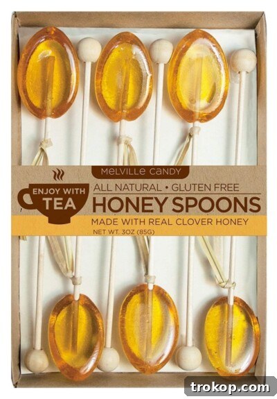 All Natural Honey Spoon Gift Set for tea and coffee, gifts under $10