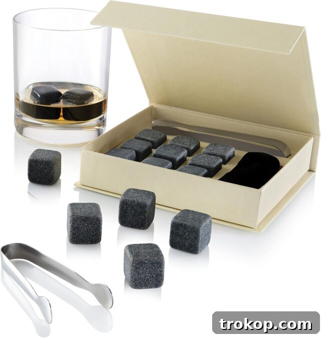 Beverage Chilling Stones for whiskey and other drinks, best gifts under $10 for men