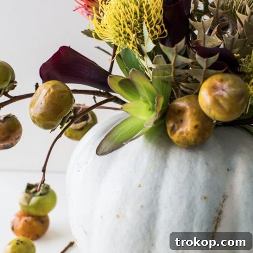DIY halloween floral centerpiece by top Houston lifestyle blogger Ashley Rose of Sugar & Cloth