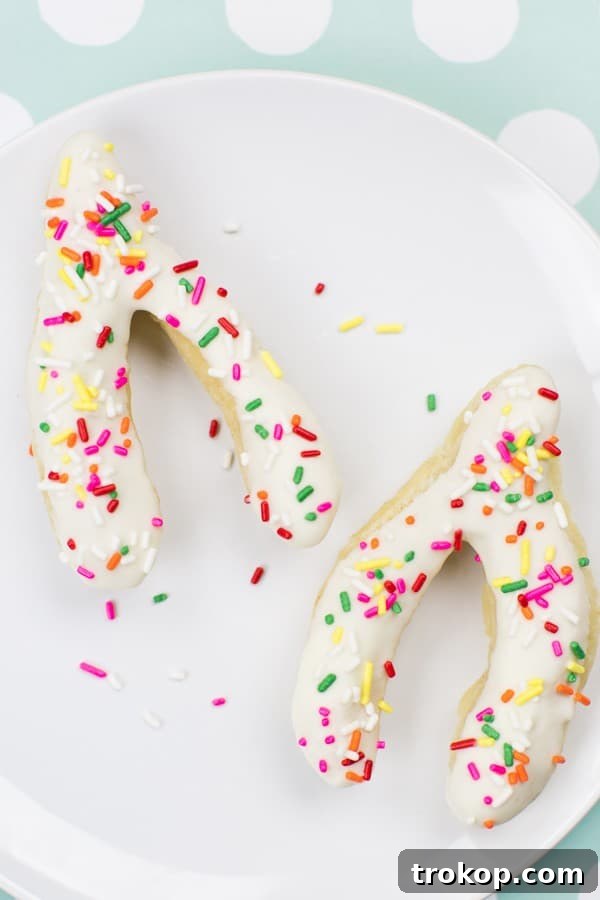 Fluffy Homemade Wishbone Donuts 3 Homemade Wishbone Donuts with Glaze and Sprinkles