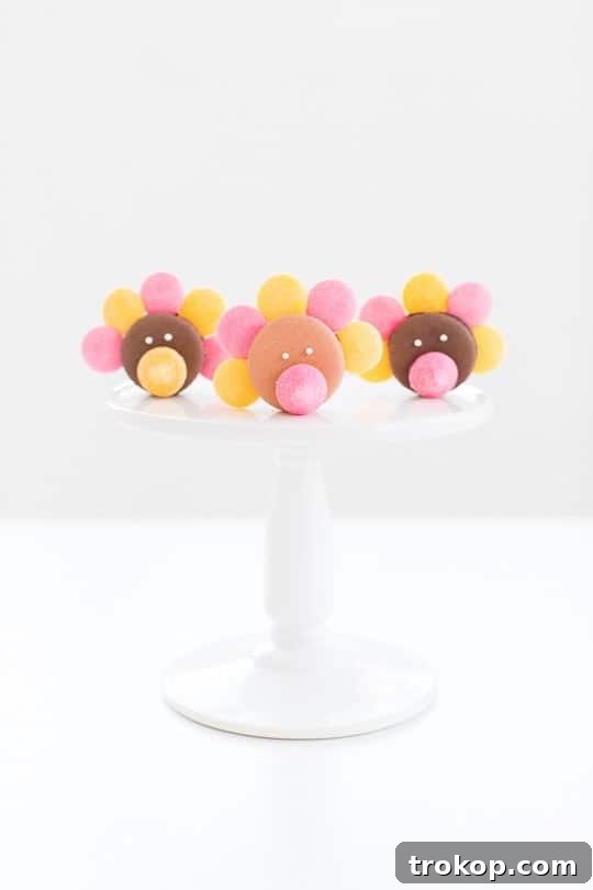 DIY Thanksgiving Turkey Macarons for a fun kids' activity