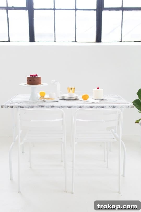 Upcycled Wood Foldaway Table Build 12 Stylish DIY reclaimed wood folding table with custom distressed white finish
