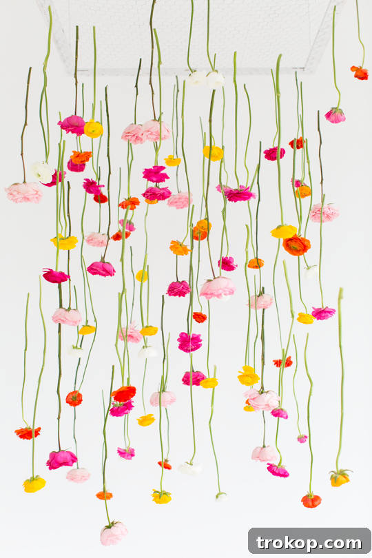 Crafted Cascading Blooms 9 Final look of the DIY hanging floral installation