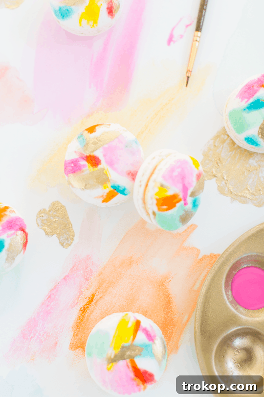 Easy Macaron Decorating Ideas: Abstract and Fun
