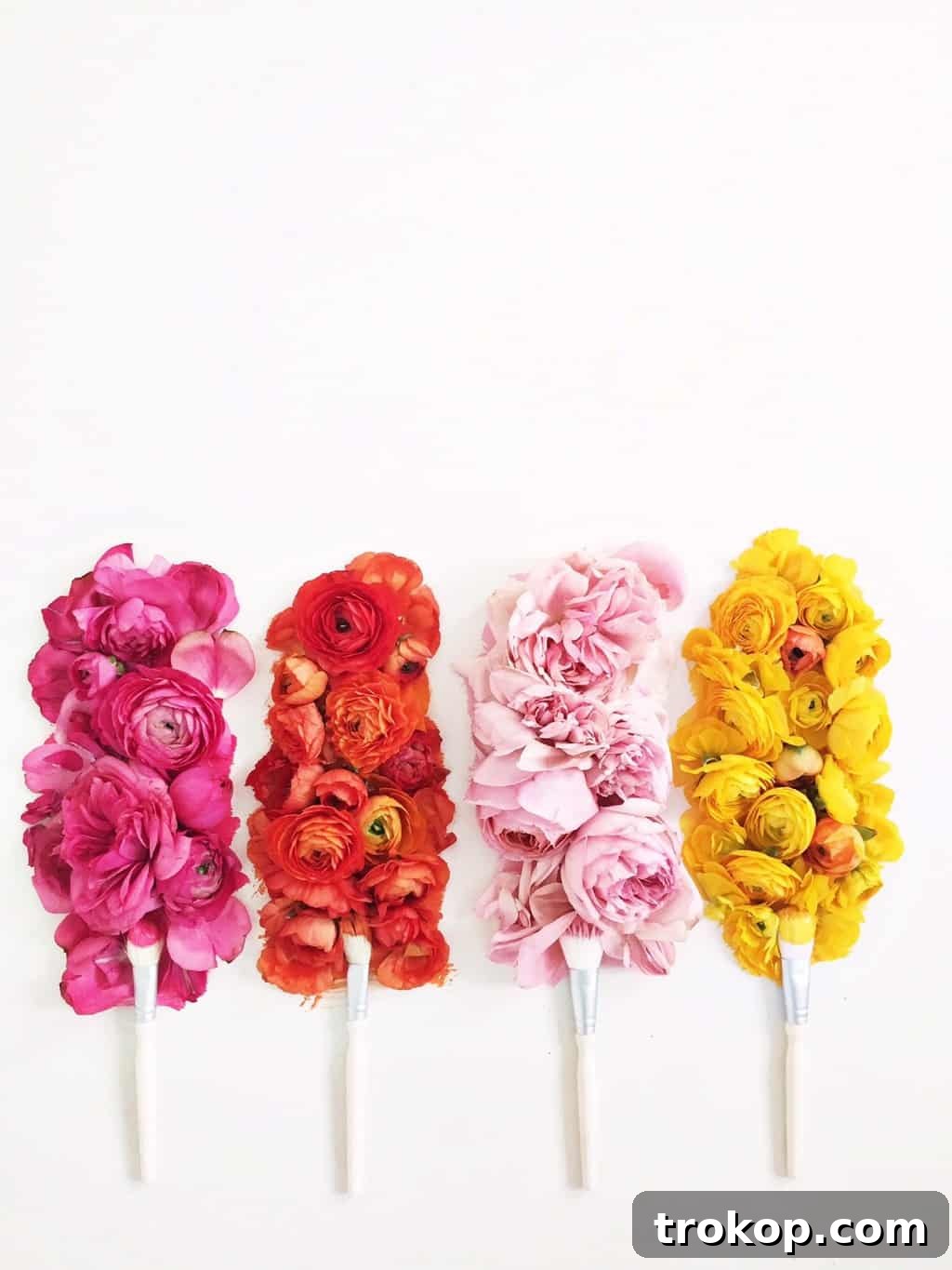 Colorful floral arrangement showcasing a glossary of color