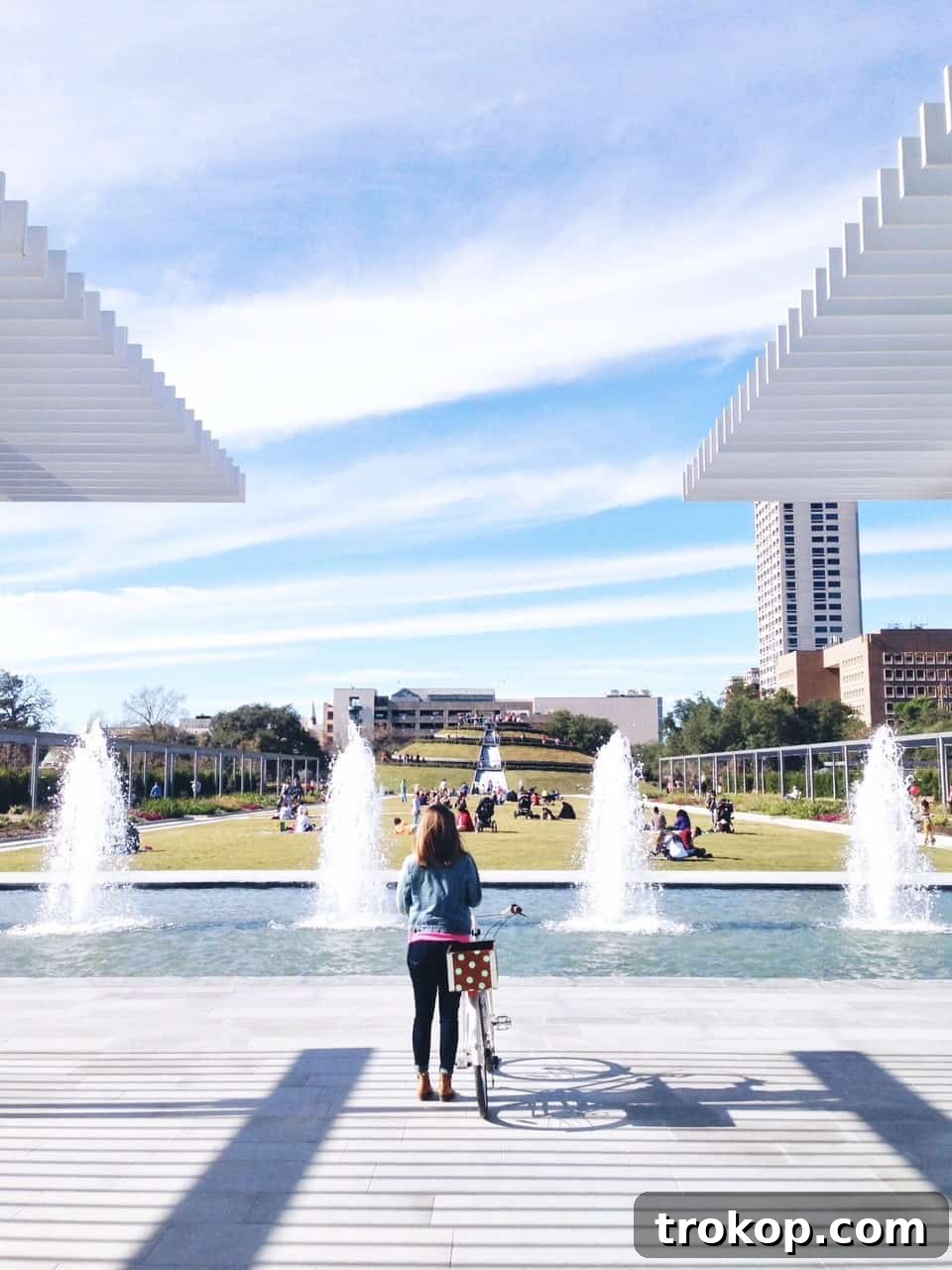 Bike riding in Hermann Park, Houston, Texas