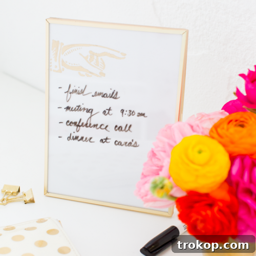 Craft Your Own Erasable Canvas 11 DIY Desktop Dry Erase Board | sugar & cloth