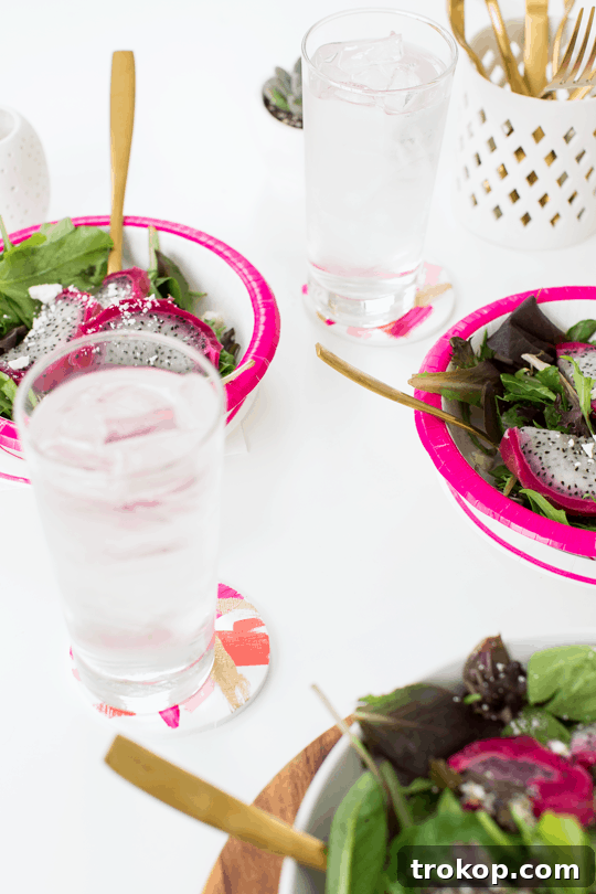 DIY brushstroke coasters & how to style a table with paper plates | sugar & cloth