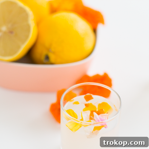 Edible Flower Lemon Jello Recipe