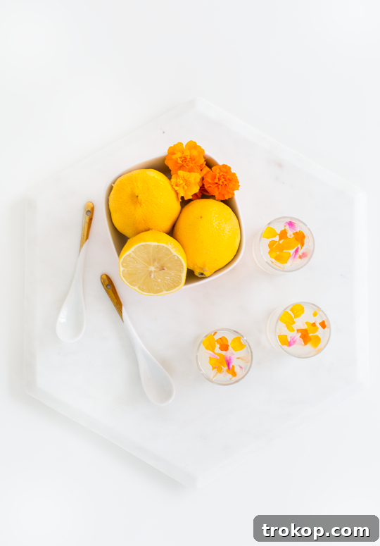 edible flower lemon jello recipe