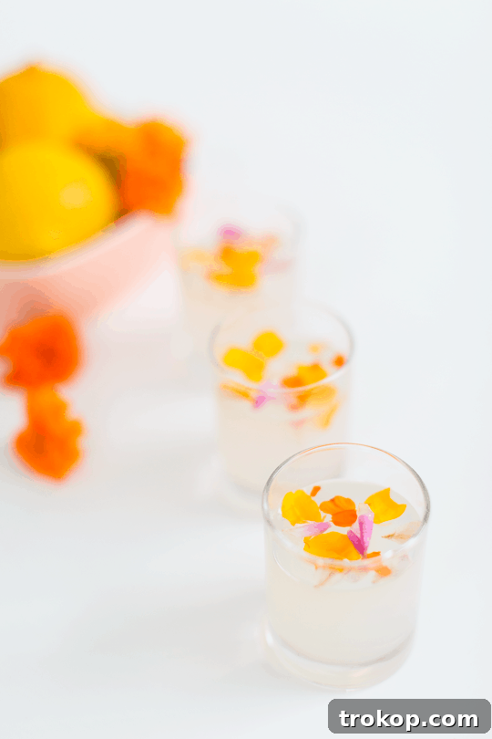 Edible Flower Lemon Jello Recipe