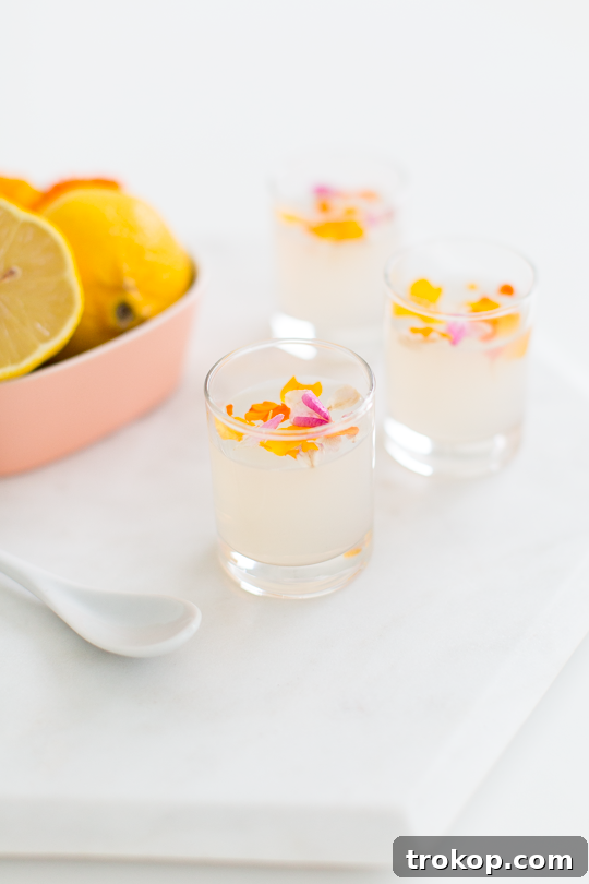 Edible Flower Lemon Jello Recipe