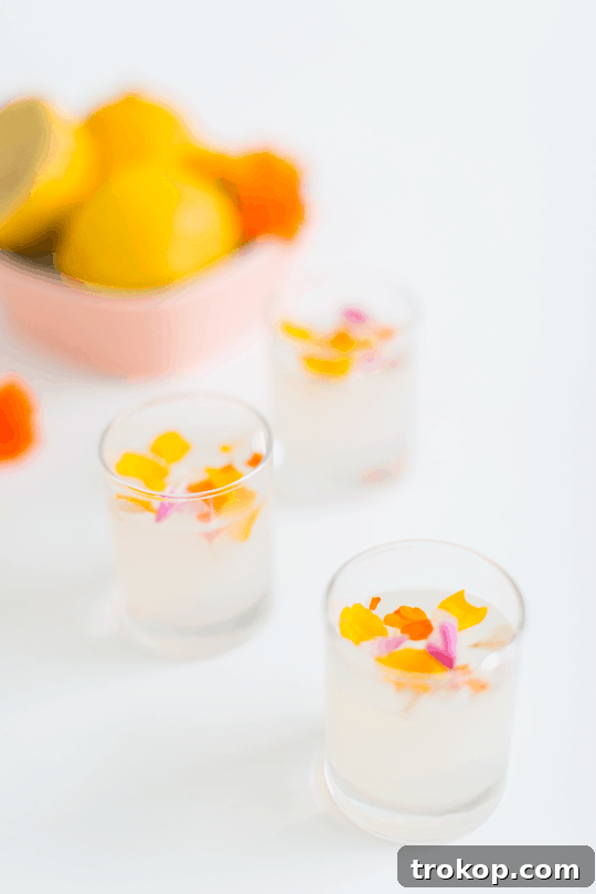 Edible Flower Lemon Jello Recipe