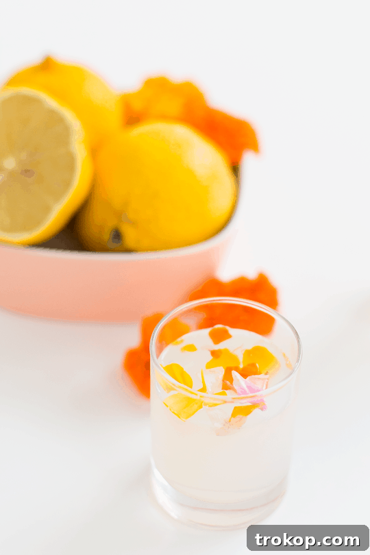Edible Flower Lemon Jello Recipe
