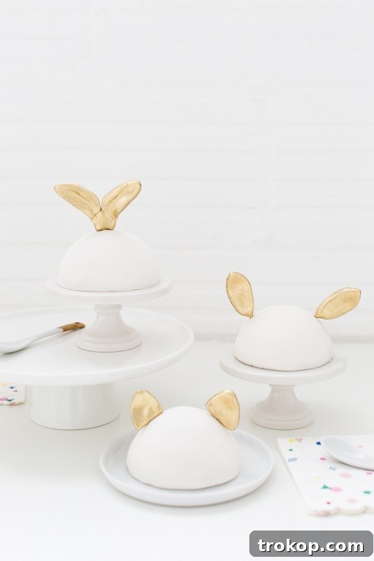 Adorable fondant animal ear cake toppers for themed parties
