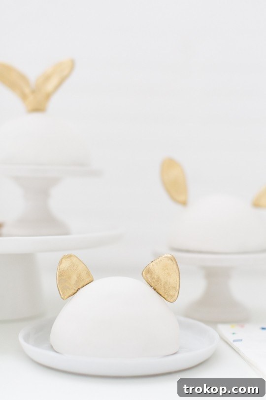 Assortment of finished animal ear cake toppers