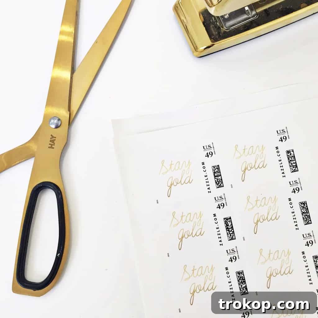 custom stay gold stamps