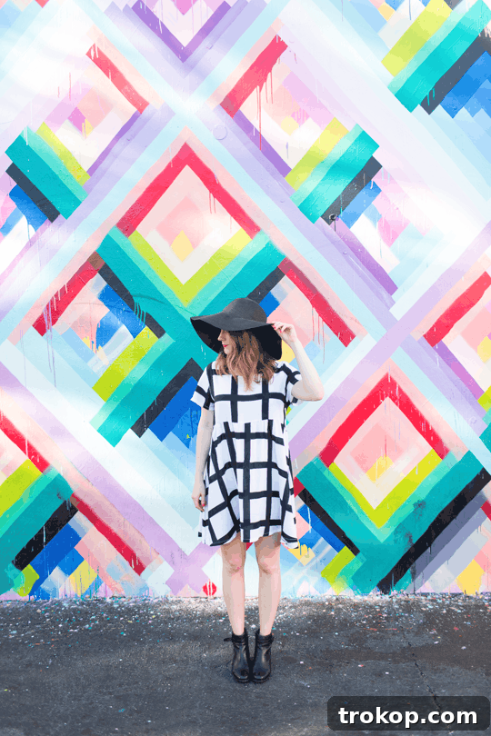 Colorful Wynwood Walls mural in Miami