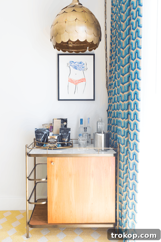 Miami's 24-Hour Adventure 5 Hotel bedside table with modern lamp and decor