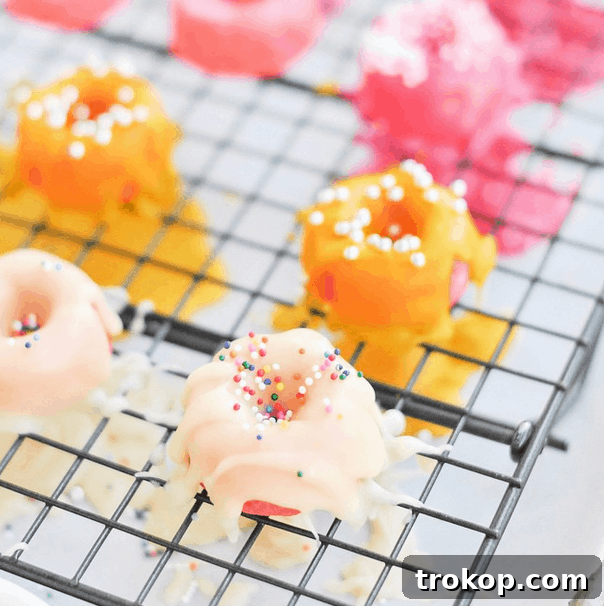 colorful mini donuts