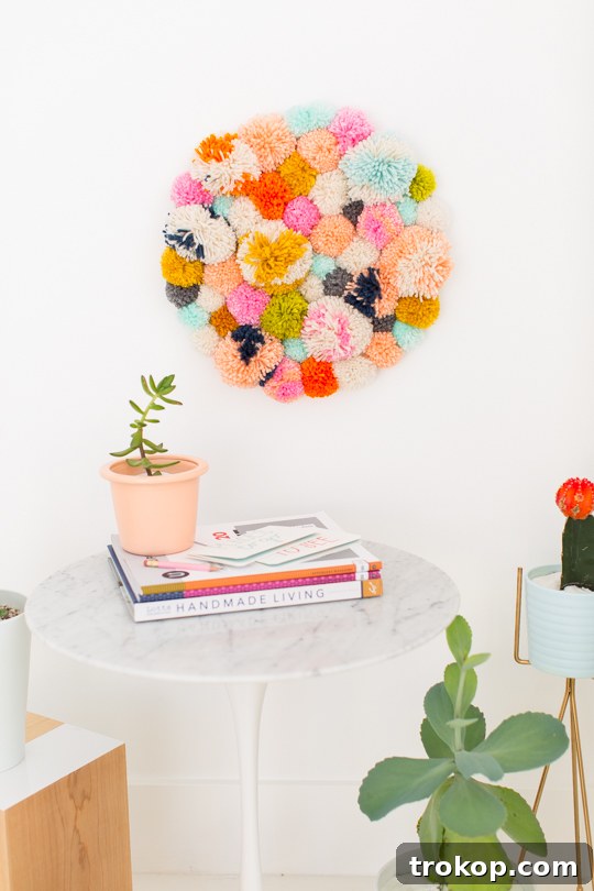 Handmade Pom Pom Wall Art 10 DIY pom pom wall hang | sugar & cloth