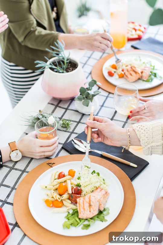 Elegant table setting with the Grapefruit Lemonade Cocktail