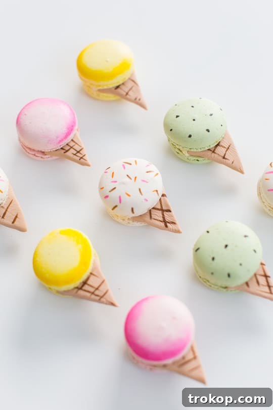 DIY ice cream cone macarons | sugar & cloth