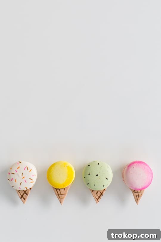 DIY ice cream cone macarons | sugar & cloth